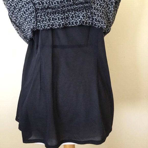 Motherhood Top Blouse Sheer Black & White Size XL - Picture 6 of 7